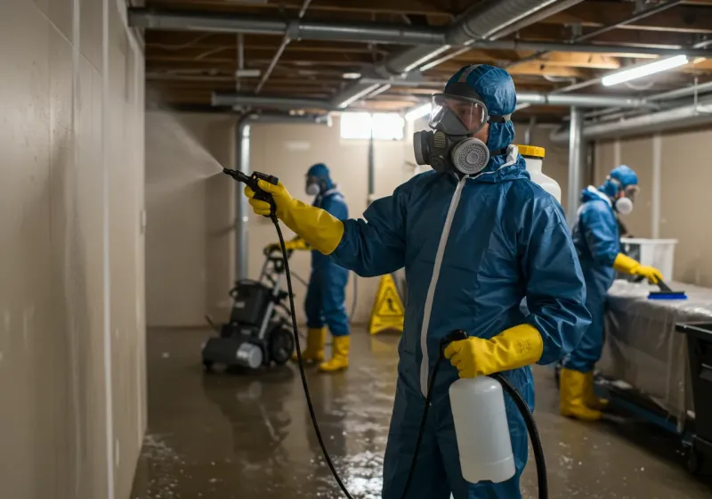 Basement Sanitization and Antimicrobial Treatment process in Deer Park, WA